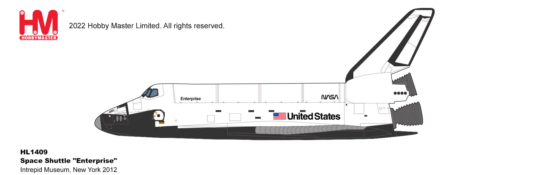 Hobby Master Space Shuttle Orbiter Enterprise 1:200 Scale Diecast Model  Illustration