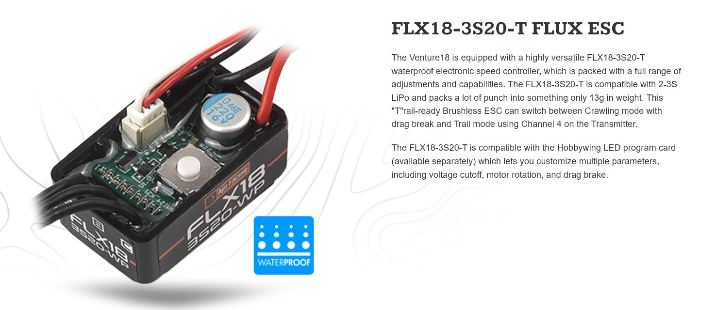 HPI Racing Venture18 FLX18-3S20-T Flux Electronic Speed Controller