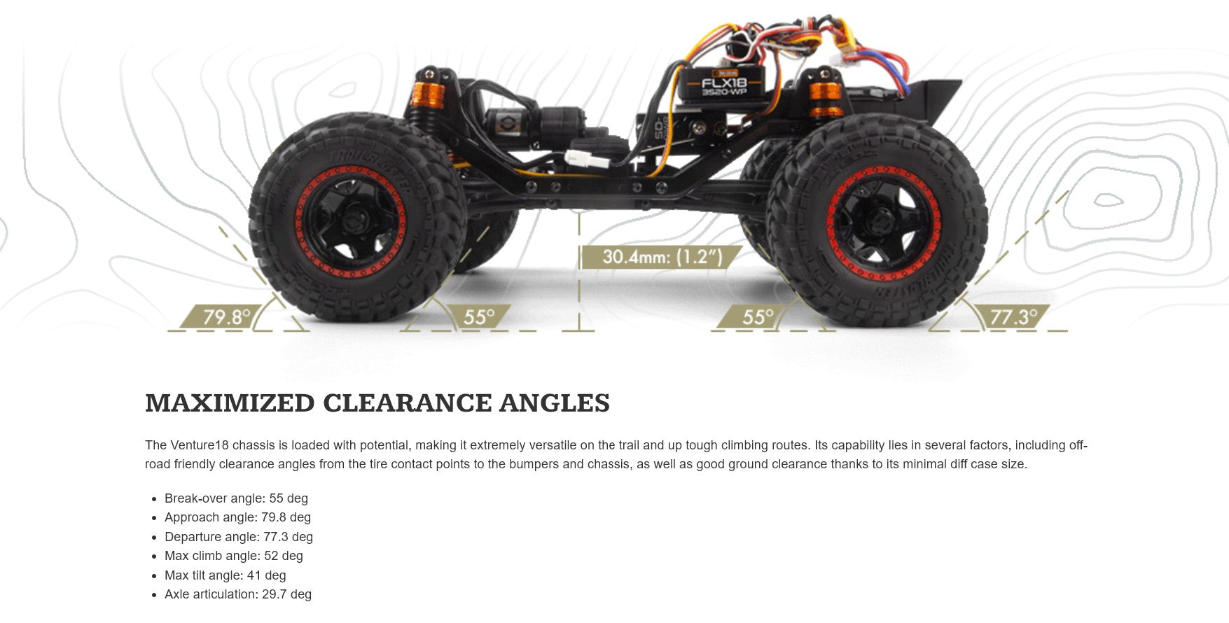 HPI Racing Venture18 Chassis Clearance Angles