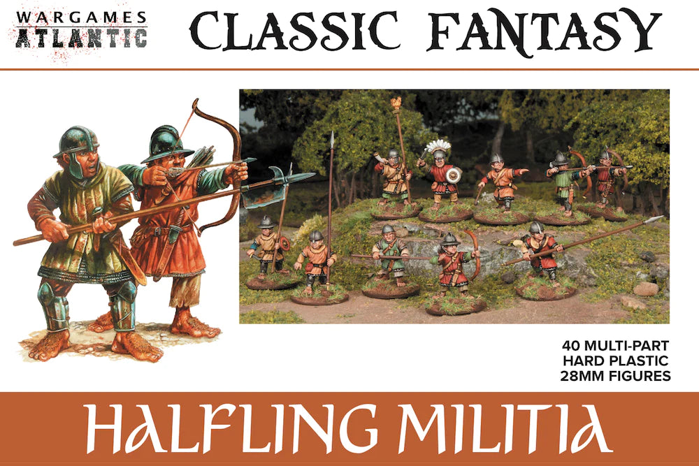 Halfling Militia, 28 mm Scale Model Plastic Figures