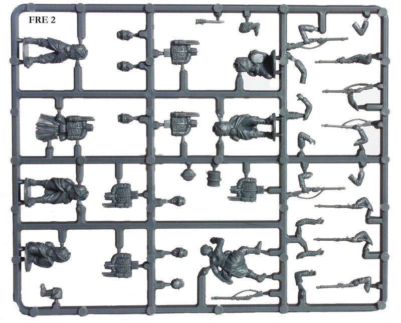 Franco-Prussian War 1870 – 1871 French Infantry Firing, 28 mm Scale Model Plastic Figures Sample Frame
