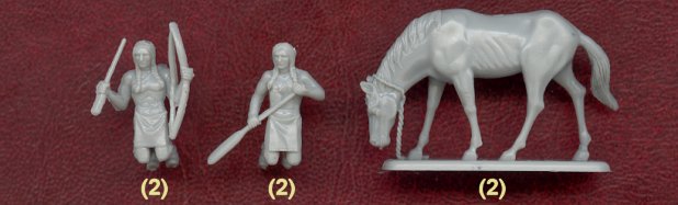 Eastern Early Friendly Indians 1/72 Scale Plastic Figures Poses 4