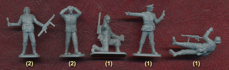 World War II German Troops, 1/72 Scale Plastic Figures Poses 2