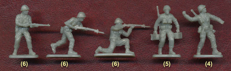 Korean War US Army, 1/72 Scale Plastic Figures Poses 3