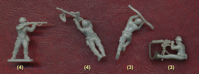 Korean War US Army, 1/72 Scale Plastic Figures Pose 1