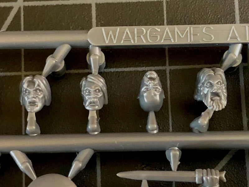 Dark Age Irish Warriors, 28 mm Scale Model Plastic Figures Head Options Close Up
