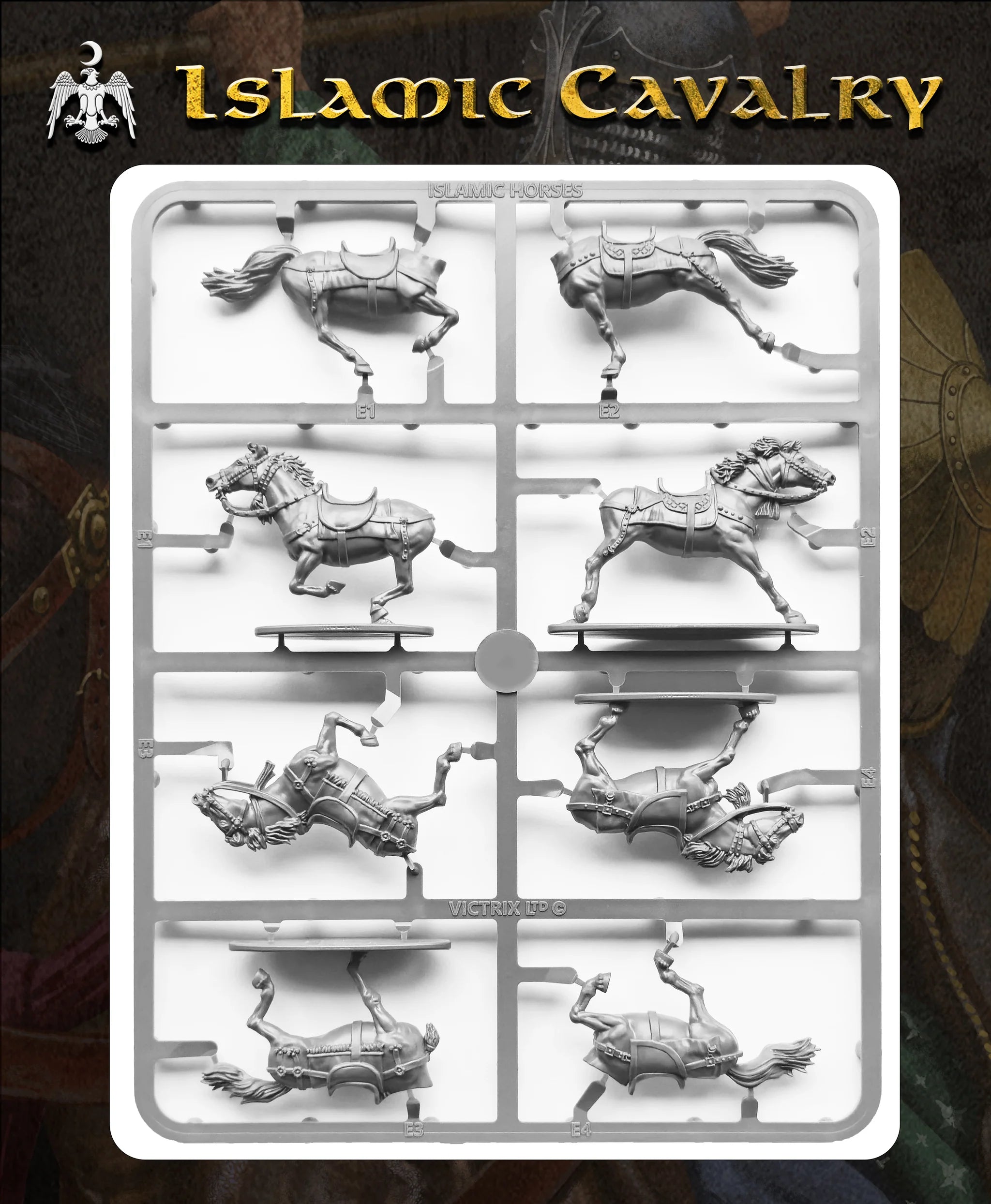 Islamic Cavalry, 28 mm Scale Model Plastic Figures Horse Sprue