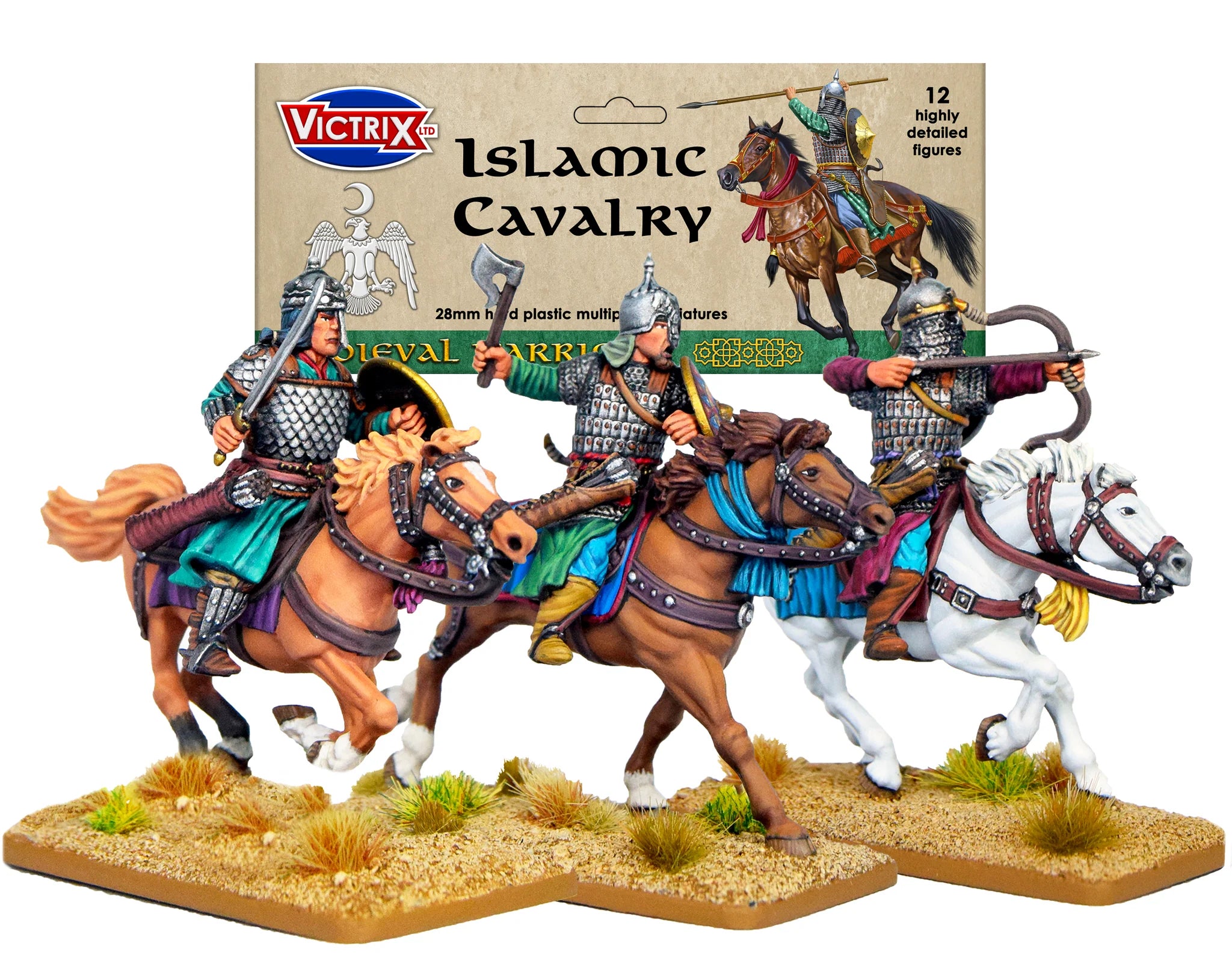 Islamic Cavalry, 28 mm Scale Model Plastic Figures