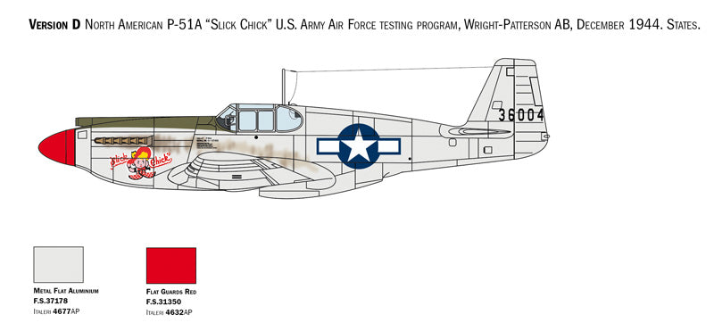 North American P-51A Mustang 1/72 Scale Model Kit Version D