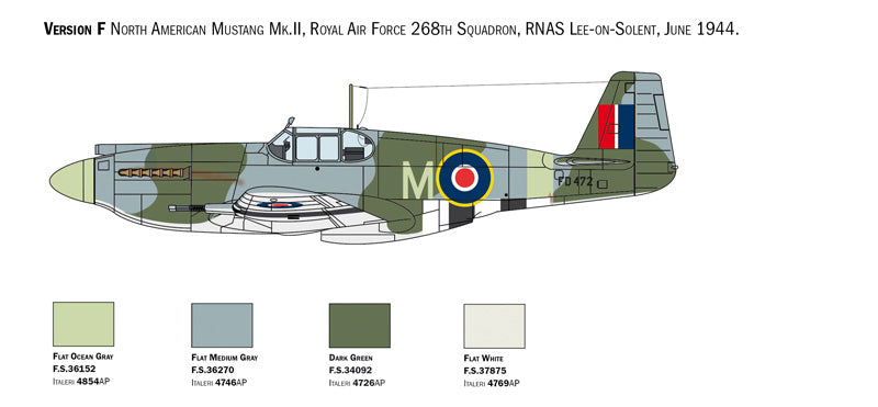 North American P-51A Mustang 1/72 Scale Model Kit Version F
