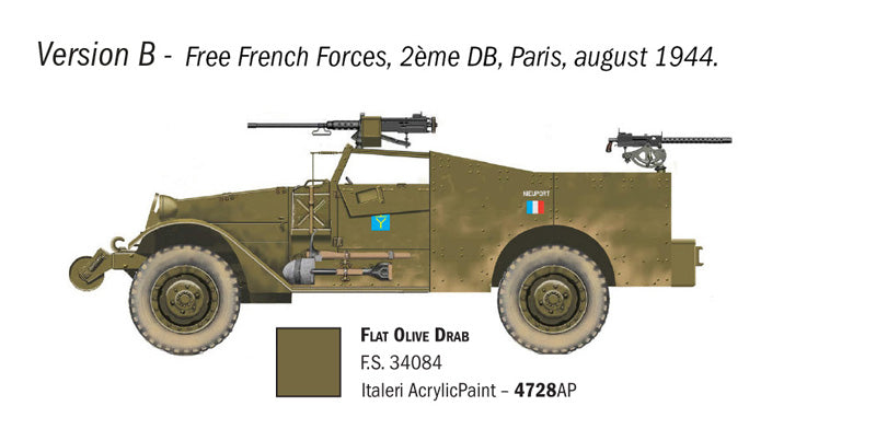 taleri M3A1 Scout Car 1/72 Scale Model Kit Version B