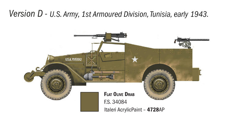 taleri M3A1 Scout Car 1/72 Scale Model Kit Version D