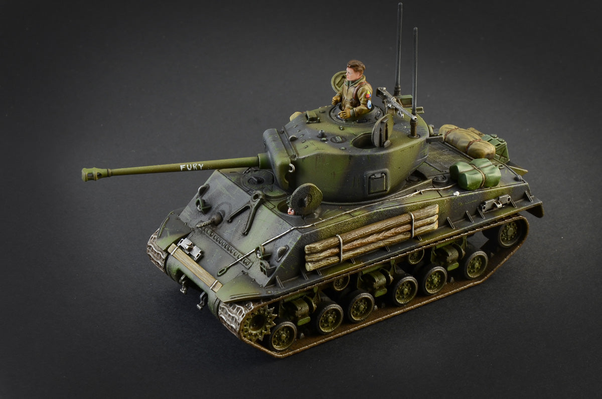 Completed Italeri 1/56 M4A3E8 Sherman Easy Eight Model-top-view