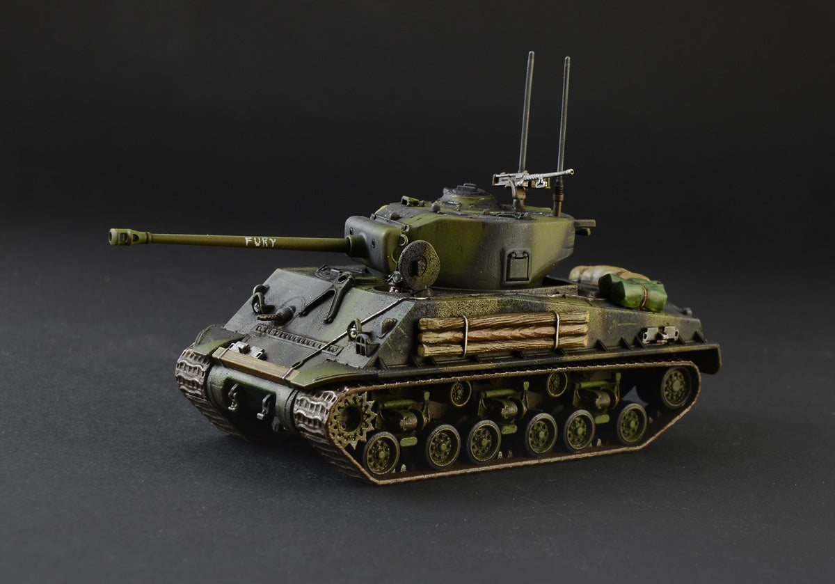 Completed Italeri 1/56 M4A3E8 Sherman Easy Eight Model Side View