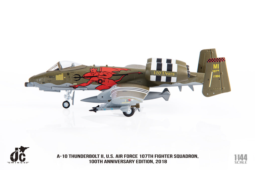 Fairchild Republic A-10 Thunderbolt II, 107th FS, 2018 1/144 Scale Diecast Model Left Side View