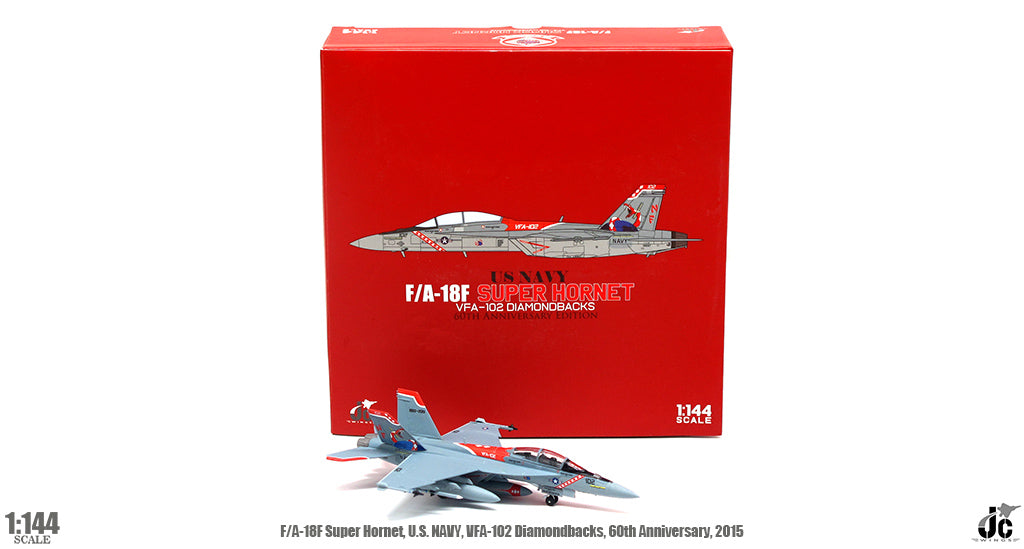 Boeing F/A-18F Super Hornet, VFA-102 Diamondbacks, 60th Anniversary, 2015, 1:144 Scale Diecast Model