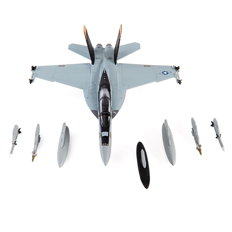 Boeing F/A-18F Super Hornet, VFA-103 Jolly Rogers, 75th Anniversary, 2018, 1:144 Scale Diecast Model Weapons Loadout