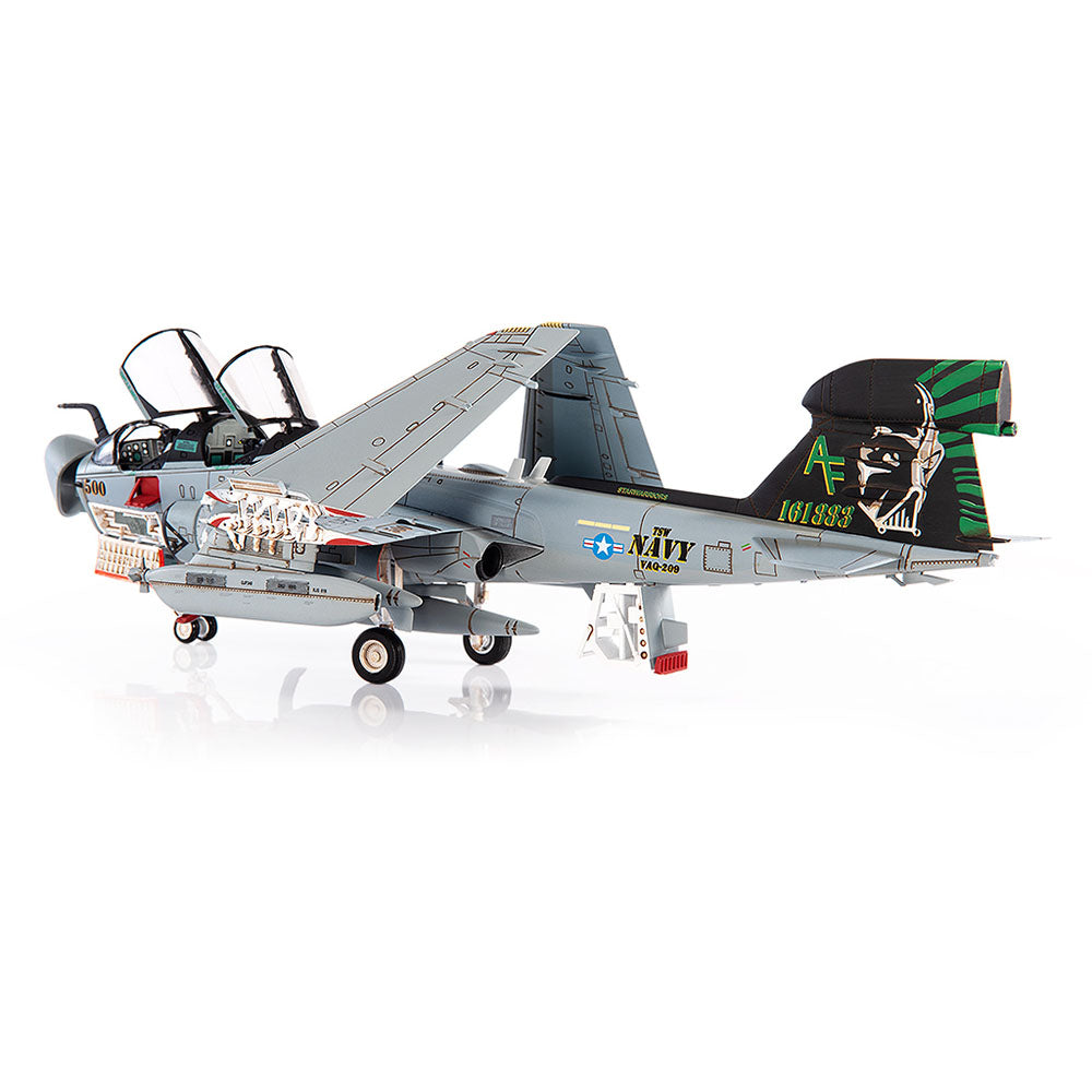 Northrop Grumman EA-6B Prowler VAQ-209 “Star Warriors” 2010, 1:72 Scale Diecast Model Left Rear View Folded Wings