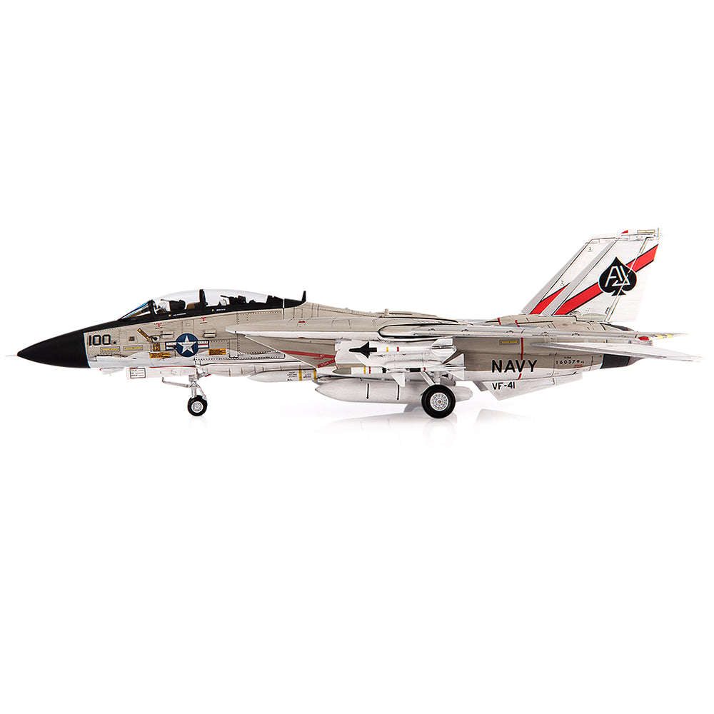 Grumman F-14A Tomcat VF-41 “Black Aces” USS Nimitz 1978, 1:72 Scale Diecast Model Left Side View