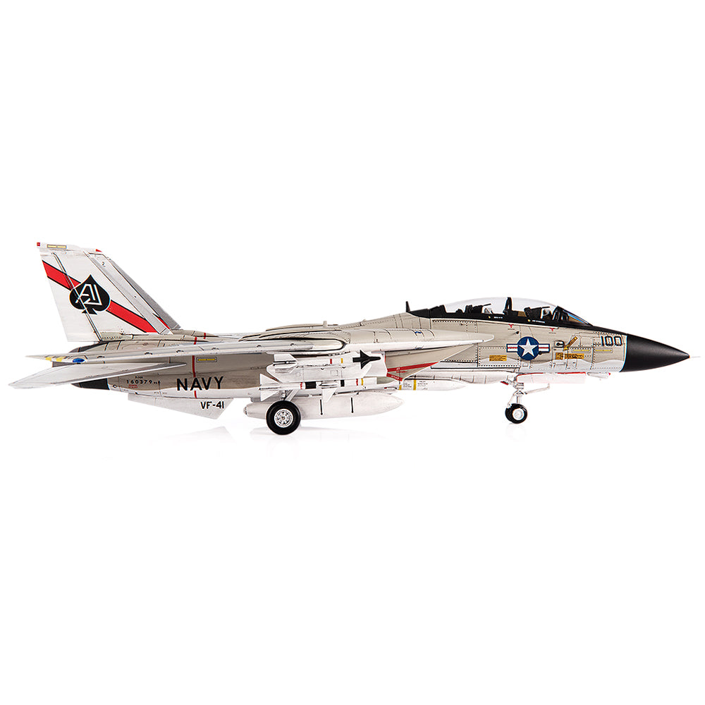 Grumman F-14A Tomcat VF-41 “Black Aces” USS Nimitz 1978, 1:72 Scale Diecast Model Right Side View