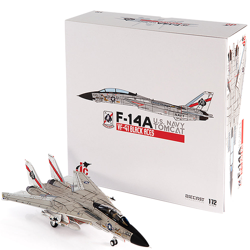 Grumman F-14A Tomcat VF-41 “Black Aces” USS Nimitz 1978, 1:72 Scale Diecast Model Packaging