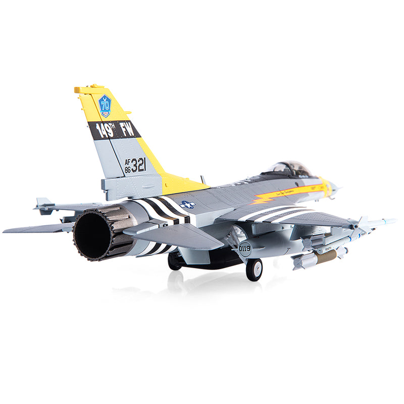 Lockheed Martin F-16C Fighting Falcon 182nd FS, Texas ANG 2017, 1/72 Scale Diecast Model Right Rear View