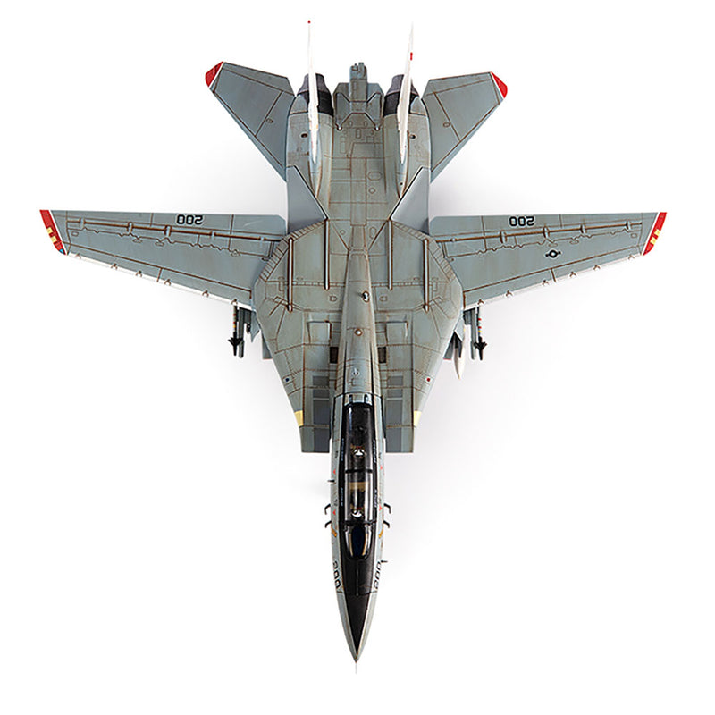 Grumman F-14A Tomcat VF-14 “Tophatters” USS Theodore Roosevelt 1999, 1:72 Scale Diecast Model Top View Wings Extended