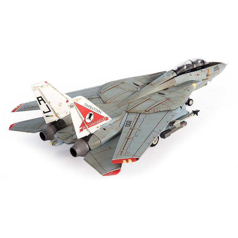 Grumman F-14A Tomcat VF-14 “Tophatters” USS Theodore Roosevelt 1999, 1:72 Scale Diecast Model Right Rear view