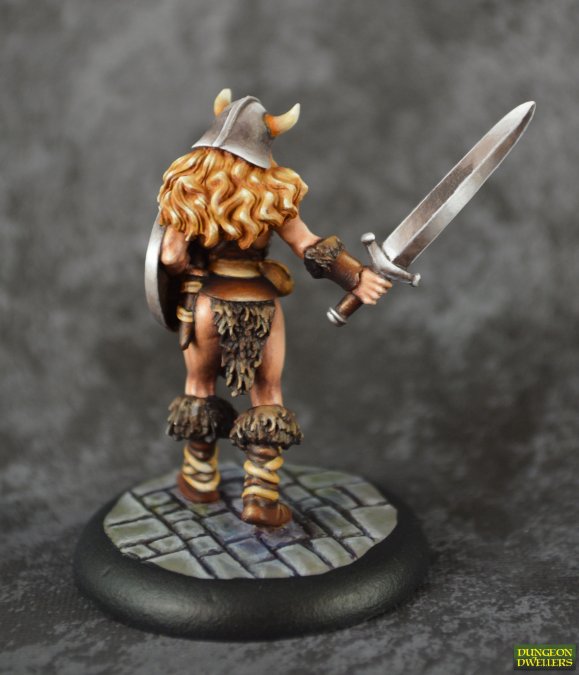 Jana Frostwind Barbarian 28 mm Scale Plastic Figure Rear View