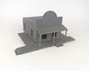 Dead Man’s Hand Single Storey Building 28 mm Scale Model Plastic Scenery Unpainted Example