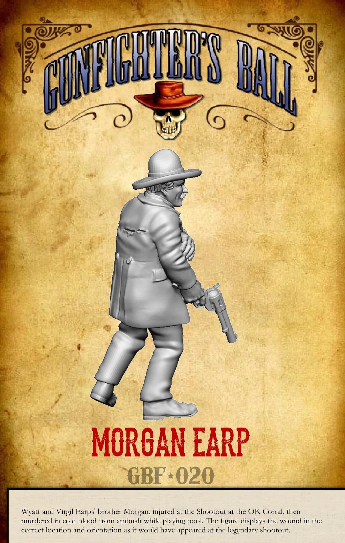 Knuckleduster Miniatures – Gunfighter’s Ball: The Earps 28mm Scale Faction Pack Morgan Earp