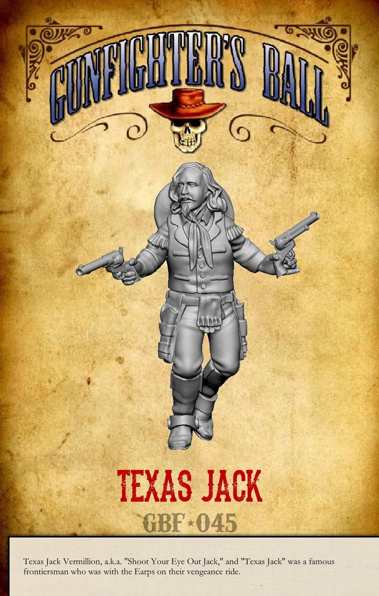 Knuckleduster Miniatures – Gunfighter’s Ball: The Earps 28mm Scale Faction Pack Texas Jack