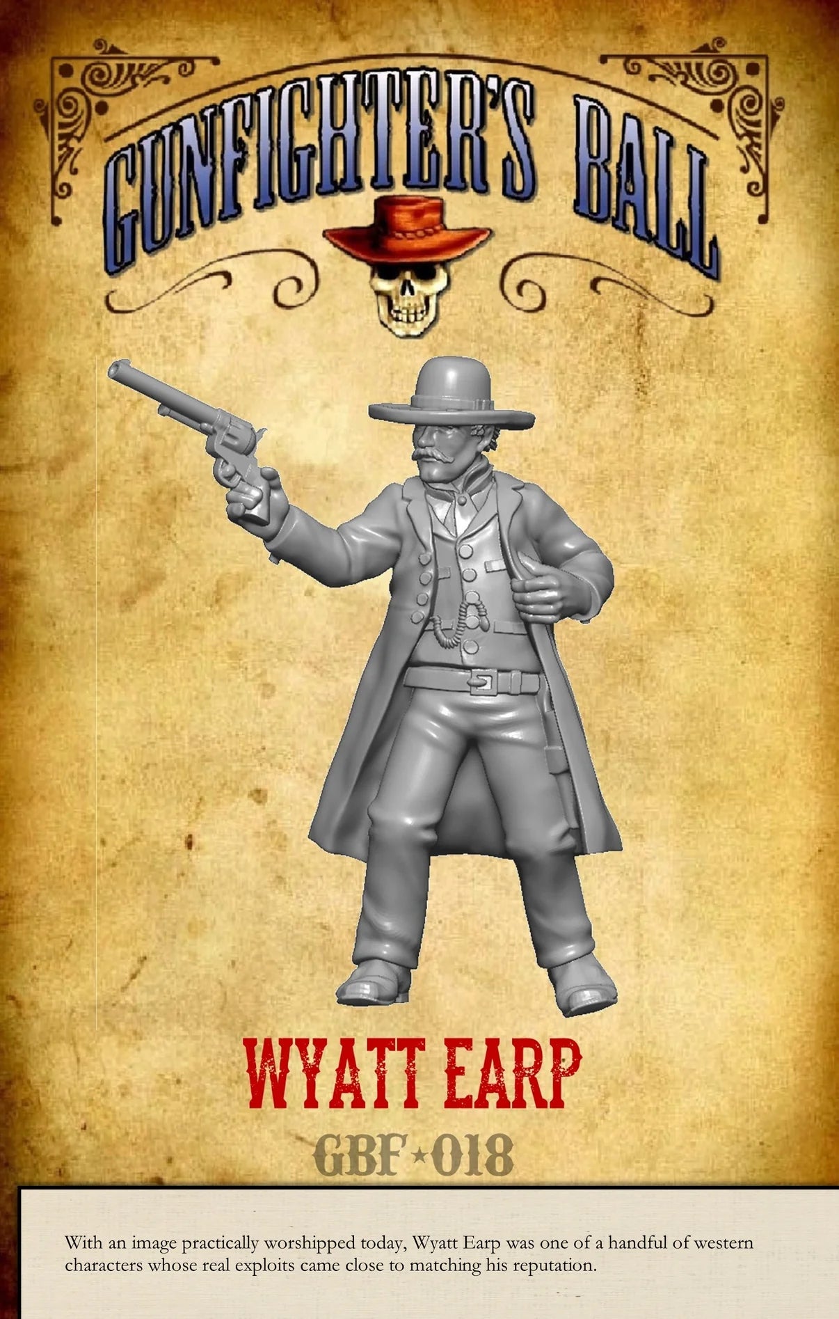 Knuckleduster Miniatures – Gunfighter’s Ball: The Earps 28mm Scale Faction Pack Wyatt Earp