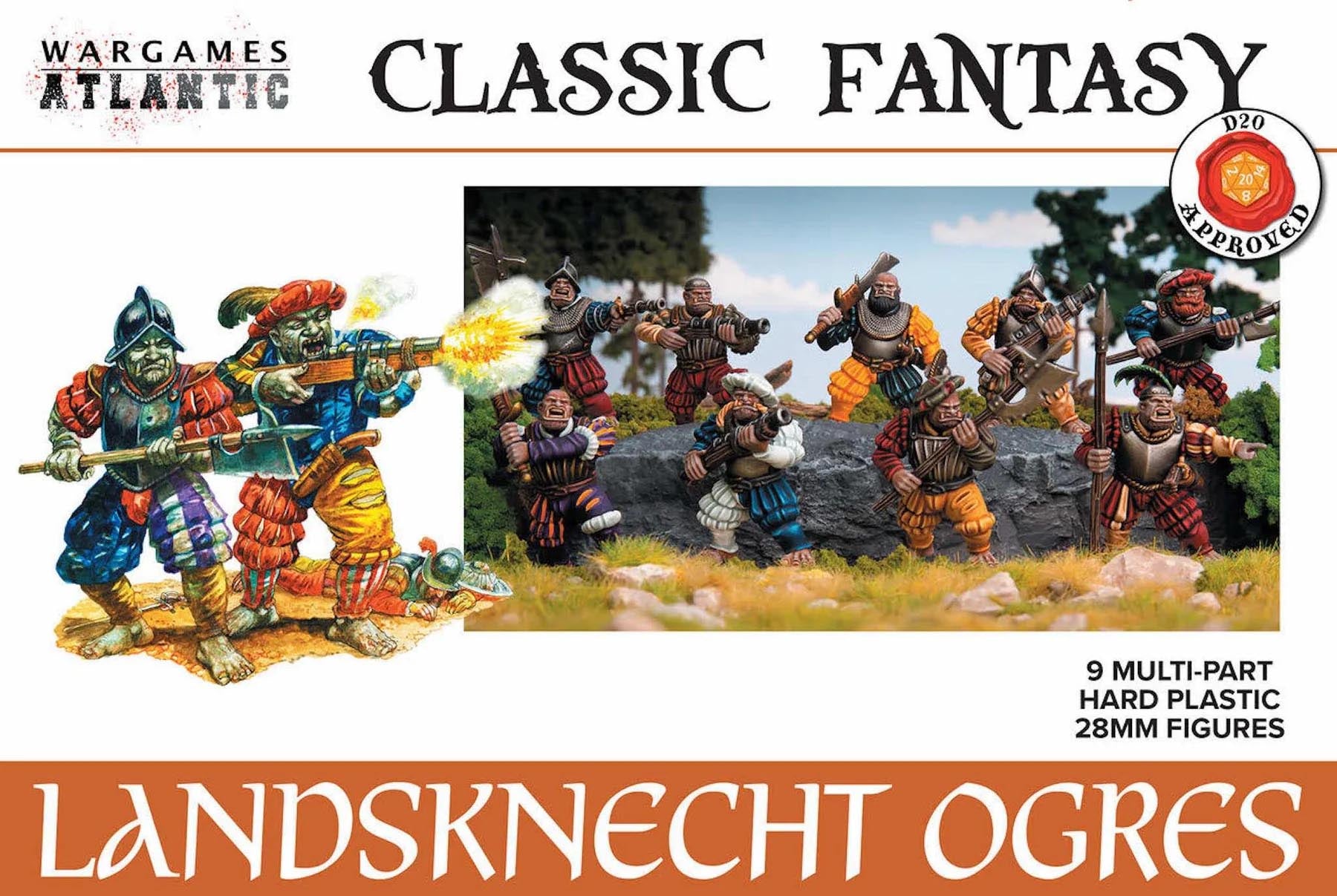 Landsknecht Ogres, 28 mm Scale Model Plastic Figures