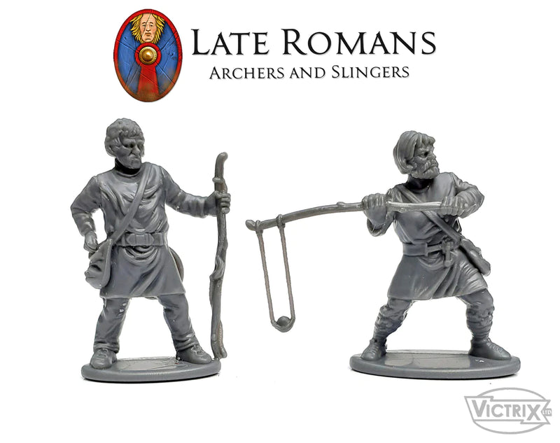Late Roman Archers And Slingers, 28 mm Scale Model Plastic Figures Unpainted Slingers