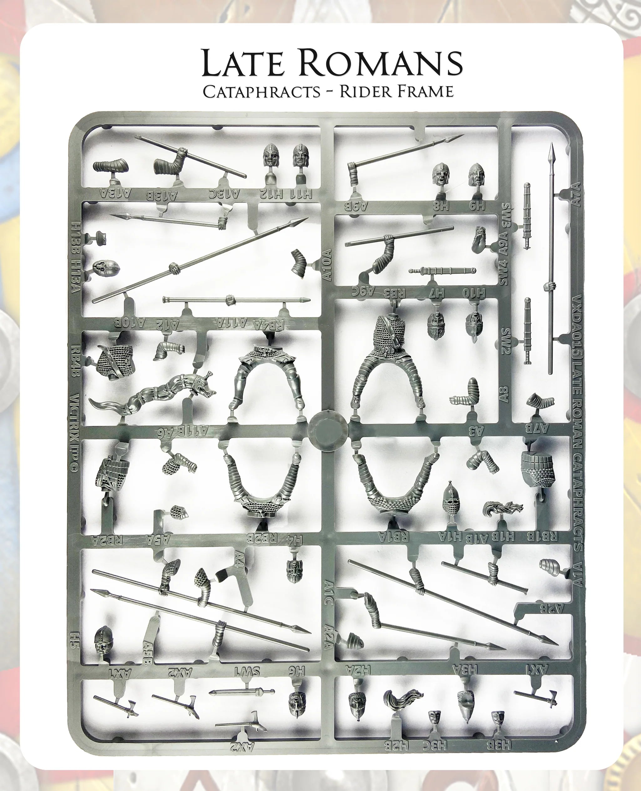 Late Roman Cataphracts, 28 mm Scale Model Plastic Figures Rider Frame