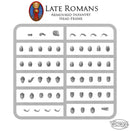 Late Roman Armored Infantry, 28 mm Scale Model Plastic Figures Example Head Frame