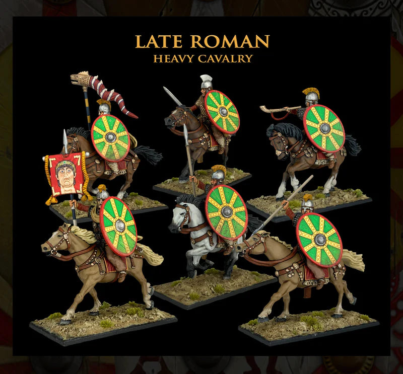 Late Roman Armored Cavalry, 28 mm Scale Model Plastic Figures Painted Example