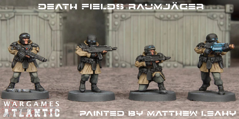 Raumjäger Infantry, 28 mm Scale Model Plastic Figures Painted Example