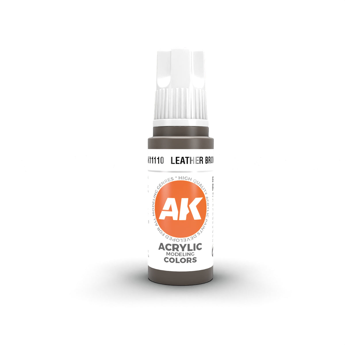 Leather And Buckles Acrylic Paint Set (Box of 6 Paints) Leather Brown Bottle
