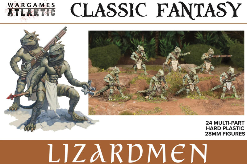 Lizardmen, 28 mm Scale Model Plastic Figures