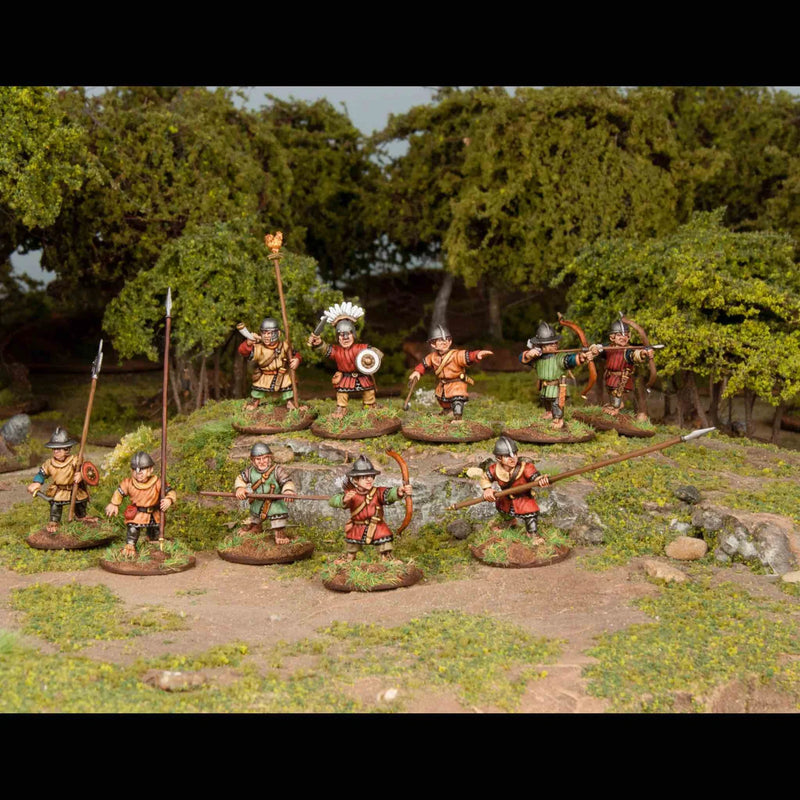 Halfling Militia, 28 mm Scale Model Plastic Figures Painted Examples