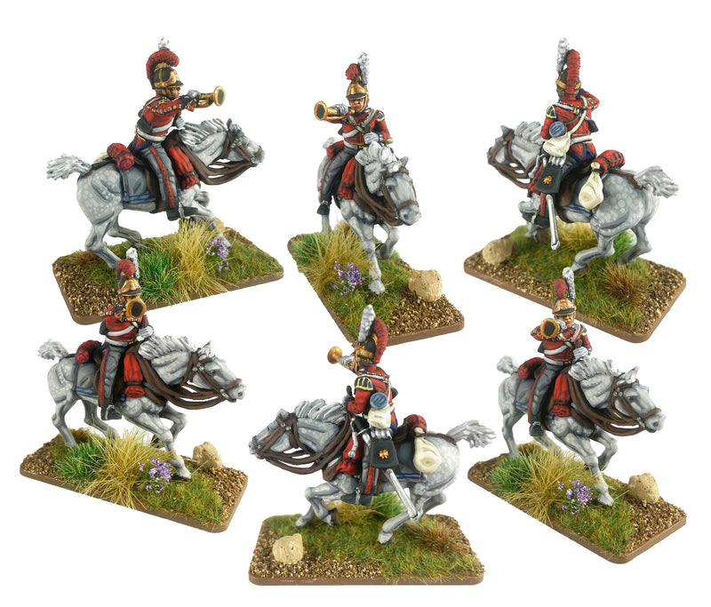 Napoleonic British Household Cavalry 1812-1815, 28 mm Scale Model Plastic Figures Trumpeter