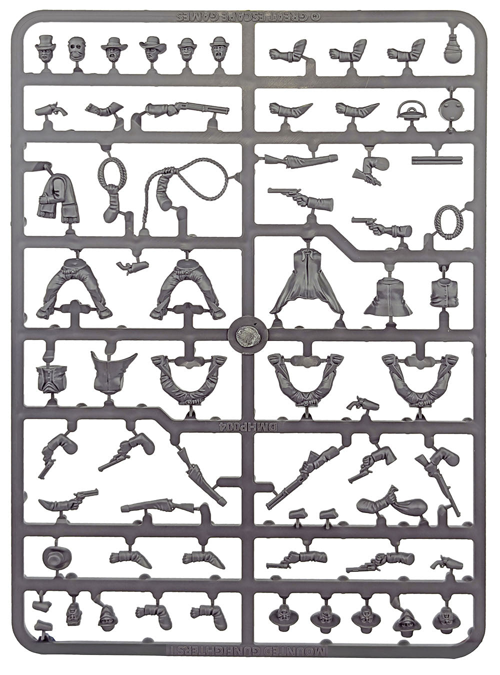 Dead Man’s Hand Mounted Gunfighters 28 mm Scale Model Plastic Figures Figure Frame