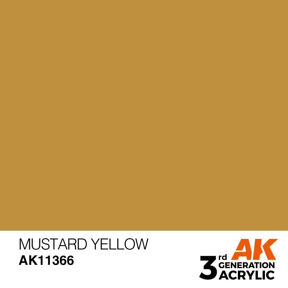 Modern Russian Colors Vol 1 Acrylic Paint Set  Mustard Yellow Color Sample