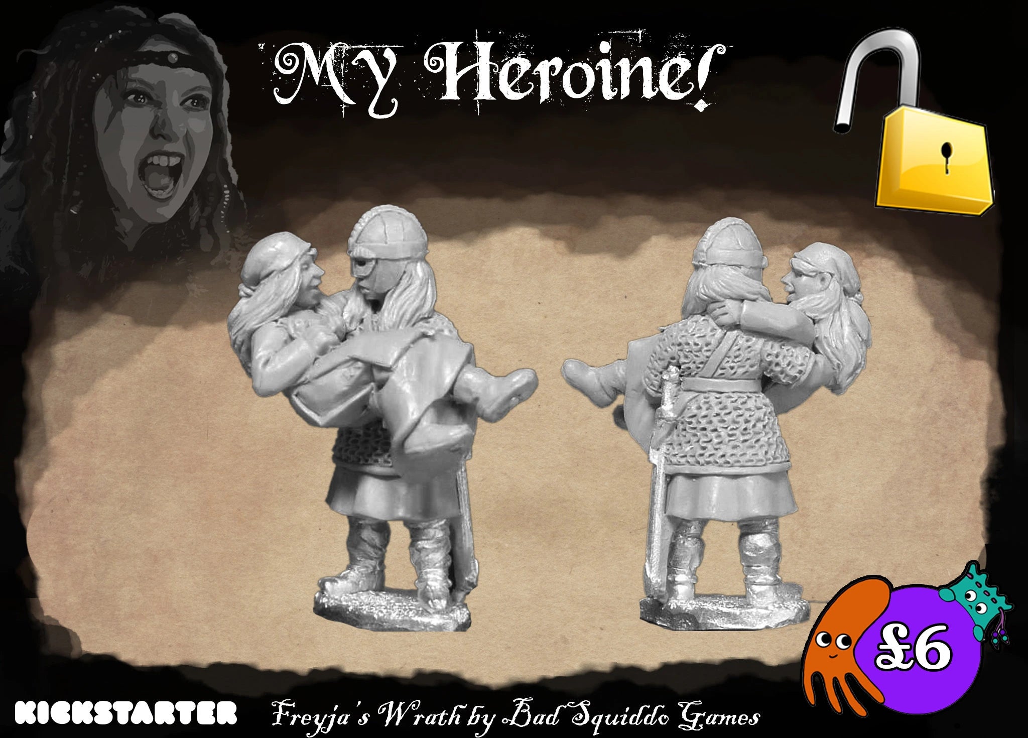 My Heroine (Civilian Rescue) 28 mm Scale Model Metal Figure Various Views