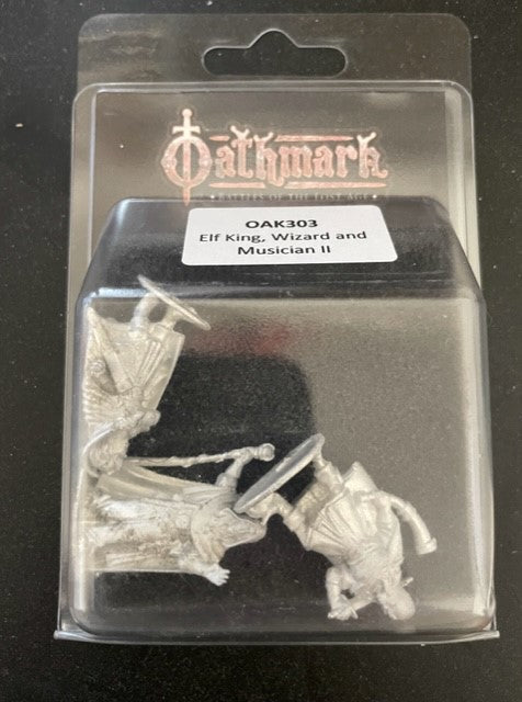 Oathmark Elf King, Wizard & Musician II, 28 mm Scale Metal Figures Packaging