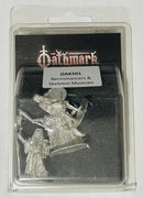 Oathmark Necromancers & Skeleton Musician, 28 mm Scale Metal Figures Packaging