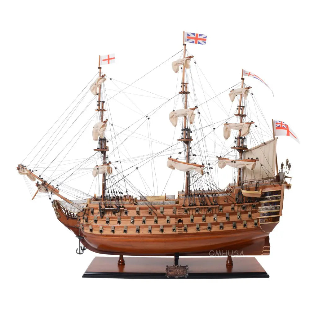 OMH HMS Victory Exclusive Edition Wooden Scale Model Port Side View