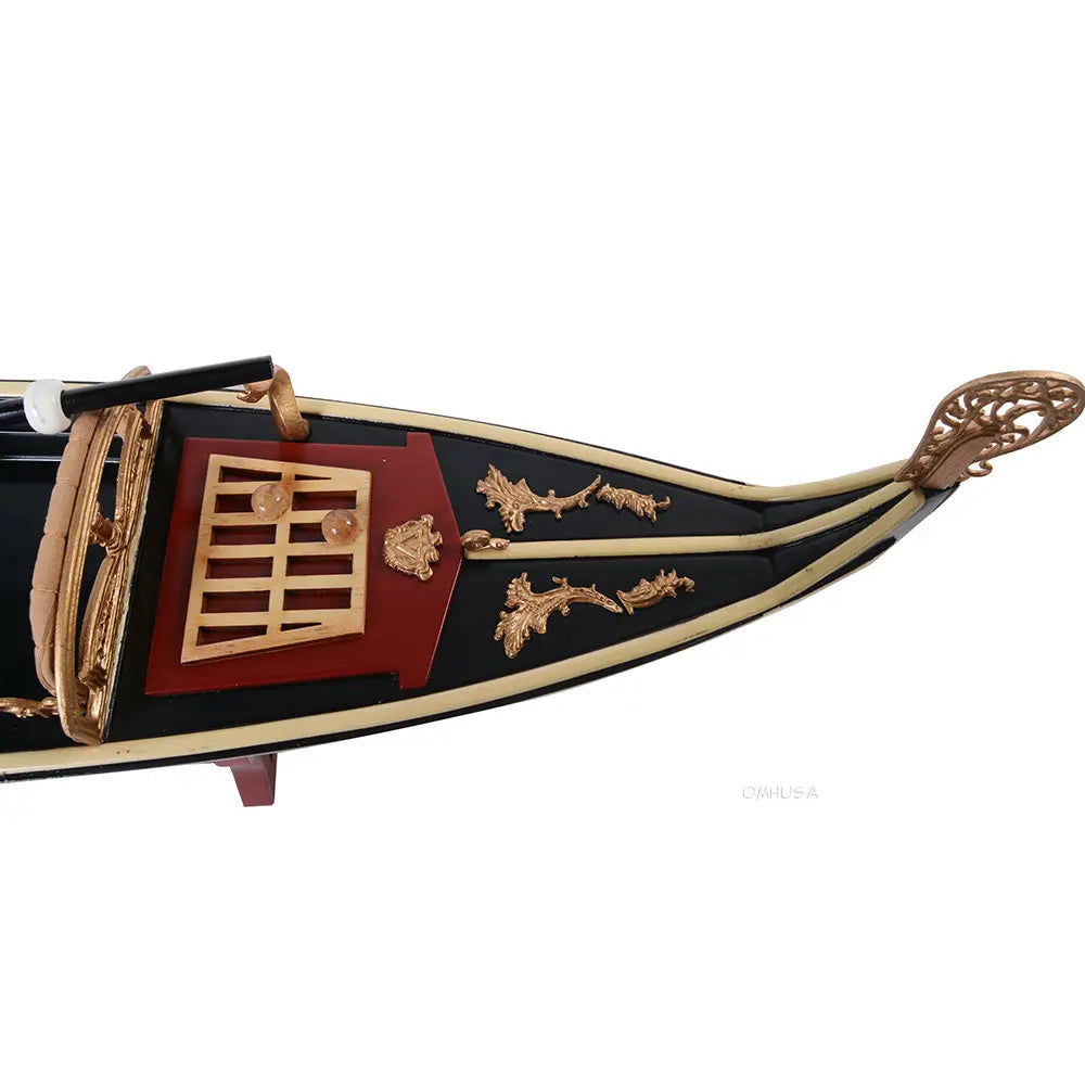 OMH Venetian Gondola Model Bow Top View CloseUp